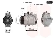 Kompressor, Klimaanlage 12 V VAN WEZEL 3001K707