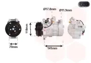 Kompressor, Klimaanlage 12 V VAN WEZEL 3001K719