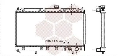 Kühler, Motorkühlung VAN WEZEL 32002117 Bild Kühler, Motorkühlung VAN WEZEL 32002117