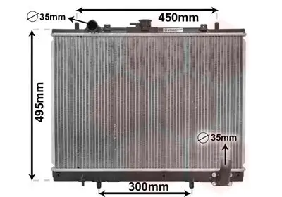 Kühler, Motorkühlung VAN WEZEL 32002161 Bild Kühler, Motorkühlung VAN WEZEL 32002161