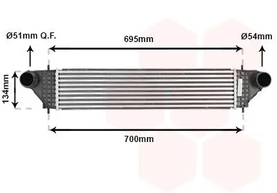 Ladeluftkühler VAN WEZEL 32004277 Bild Ladeluftkühler VAN WEZEL 32004277