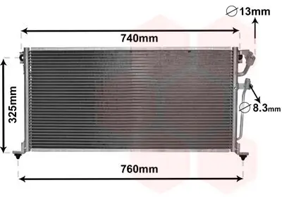 Kondensator, Klimaanlage VAN WEZEL 32005220