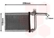 Wärmetauscher, Innenraumheizung hinten VAN WEZEL 32006254