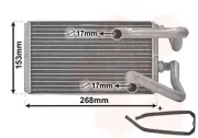 Wärmetauscher, Innenraumheizung VAN WEZEL 32006259
