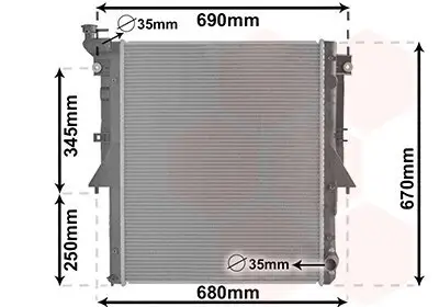 Kühler, Motorkühlung VAN WEZEL 32012705 Bild Kühler, Motorkühlung VAN WEZEL 32012705