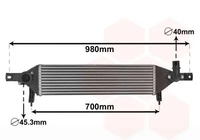 Ladeluftkühler VAN WEZEL 33004409