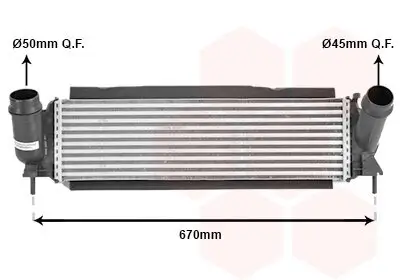 Ladeluftkühler VAN WEZEL 33014704