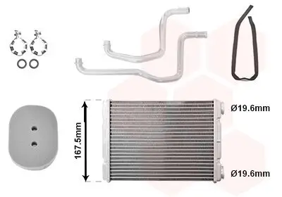 Wärmetauscher, Innenraumheizung VAN WEZEL 33016700
