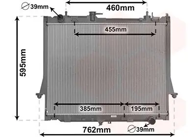 Kühler, Motorkühlung VAN WEZEL 36012700 Bild Kühler, Motorkühlung VAN WEZEL 36012700