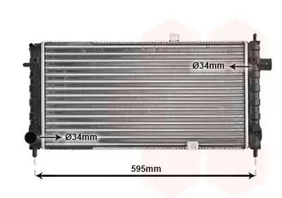 Kühler, Motorkühlung VAN WEZEL 37002054 Bild Kühler, Motorkühlung VAN WEZEL 37002054
