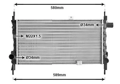 Kühler, Motorkühlung VAN WEZEL 37002063 Bild Kühler, Motorkühlung VAN WEZEL 37002063