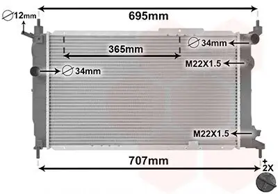 Kühler, Motorkühlung VAN WEZEL 37002091