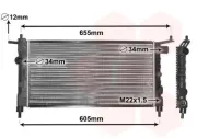 Kühler, Motorkühlung VAN WEZEL 37002183