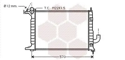 Kühler, Motorkühlung VAN WEZEL 37002218 Bild Kühler, Motorkühlung VAN WEZEL 37002218