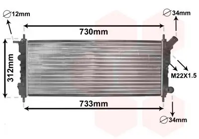 Kühler, Motorkühlung VAN WEZEL 37002263