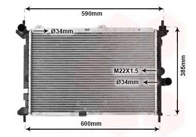 Kühler, Motorkühlung VAN WEZEL 37002266 Bild Kühler, Motorkühlung VAN WEZEL 37002266