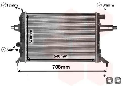 Kühler, Motorkühlung VAN WEZEL 37002272