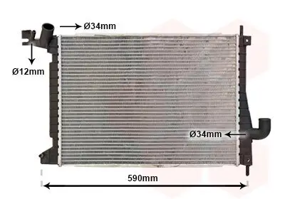 Kühler, Motorkühlung VAN WEZEL 37002275 Bild Kühler, Motorkühlung VAN WEZEL 37002275
