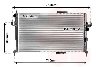 Kühler, Motorkühlung VAN WEZEL 37002305