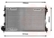 Kühler, Motorkühlung VAN WEZEL 37002340