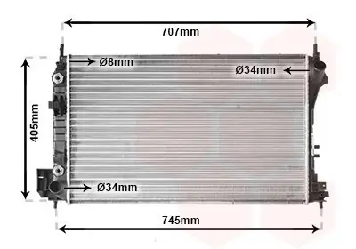 Kühler, Motorkühlung VAN WEZEL 37002341