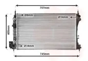 Kühler, Motorkühlung VAN WEZEL 37002341