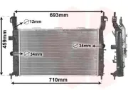 Kühler, Motorkühlung VAN WEZEL 37002345