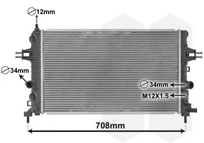 Kühler, Motorkühlung VAN WEZEL 37002363 Bild Kühler, Motorkühlung VAN WEZEL 37002363