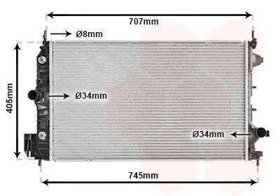 Kühler, Motorkühlung VAN WEZEL 37002388
