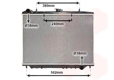 Kühler, Motorkühlung VAN WEZEL 37002456 Bild Kühler, Motorkühlung VAN WEZEL 37002456