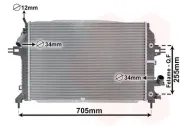 Kühler, Motorkühlung VAN WEZEL 37002460