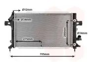 Kühler, Motorkühlung VAN WEZEL 37002467