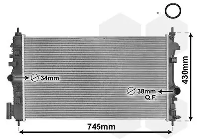 Kühler, Motorkühlung VAN WEZEL 37002474 Bild Kühler, Motorkühlung VAN WEZEL 37002474