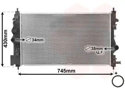 Kühler, Motorkühlung VAN WEZEL 37002488