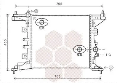 Kühler, Motorkühlung VAN WEZEL 37002568