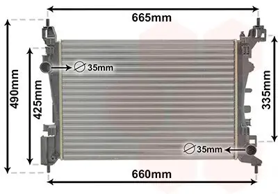 Kühler, Motorkühlung VAN WEZEL 37002574