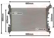 Kühler, Motorkühlung VAN WEZEL 37002574