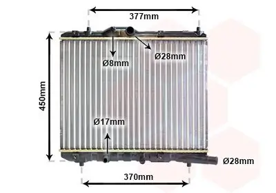Kühler, Motorkühlung VAN WEZEL 37002590 Bild Kühler, Motorkühlung VAN WEZEL 37002590