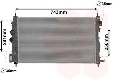 Kühler, Motorkühlung VAN WEZEL 37002599 Bild Kühler, Motorkühlung VAN WEZEL 37002599