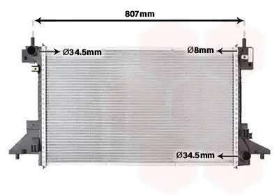Kühler, Motorkühlung VAN WEZEL 37002601 Bild Kühler, Motorkühlung VAN WEZEL 37002601