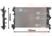 Kühler, Motorkühlung VAN WEZEL 37002666