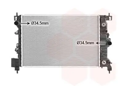 Kühler, Motorkühlung VAN WEZEL 37002667 Bild Kühler, Motorkühlung VAN WEZEL 37002667