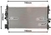 Kühler, Motorkühlung VAN WEZEL 37002683