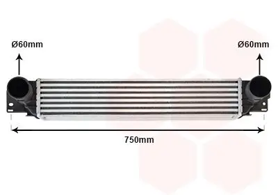 Ladeluftkühler VAN WEZEL 37004442