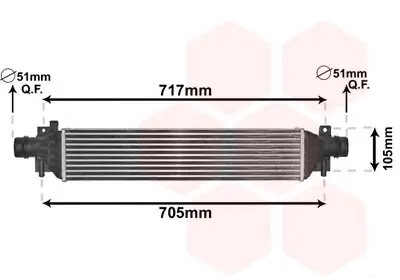 Ladeluftkühler VAN WEZEL 37004650 Bild Ladeluftkühler VAN WEZEL 37004650