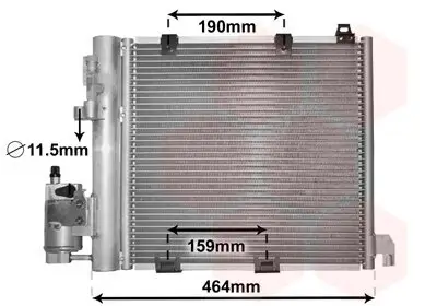 Kondensator, Klimaanlage VAN WEZEL 37005250 Bild Kondensator, Klimaanlage VAN WEZEL 37005250