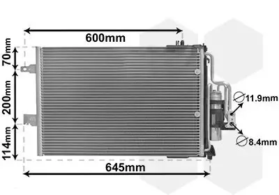 Kondensator, Klimaanlage VAN WEZEL 37005385 Bild Kondensator, Klimaanlage VAN WEZEL 37005385