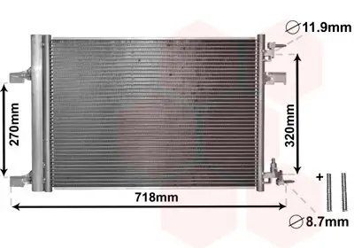 Kondensator, Klimaanlage VAN WEZEL 37005500 Bild Kondensator, Klimaanlage VAN WEZEL 37005500