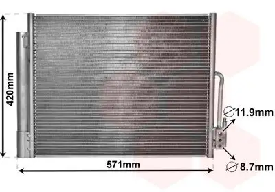 Kondensator, Klimaanlage VAN WEZEL 37005560 Bild Kondensator, Klimaanlage VAN WEZEL 37005560