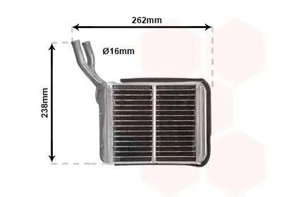 Wärmetauscher, Innenraumheizung VAN WEZEL 37006205